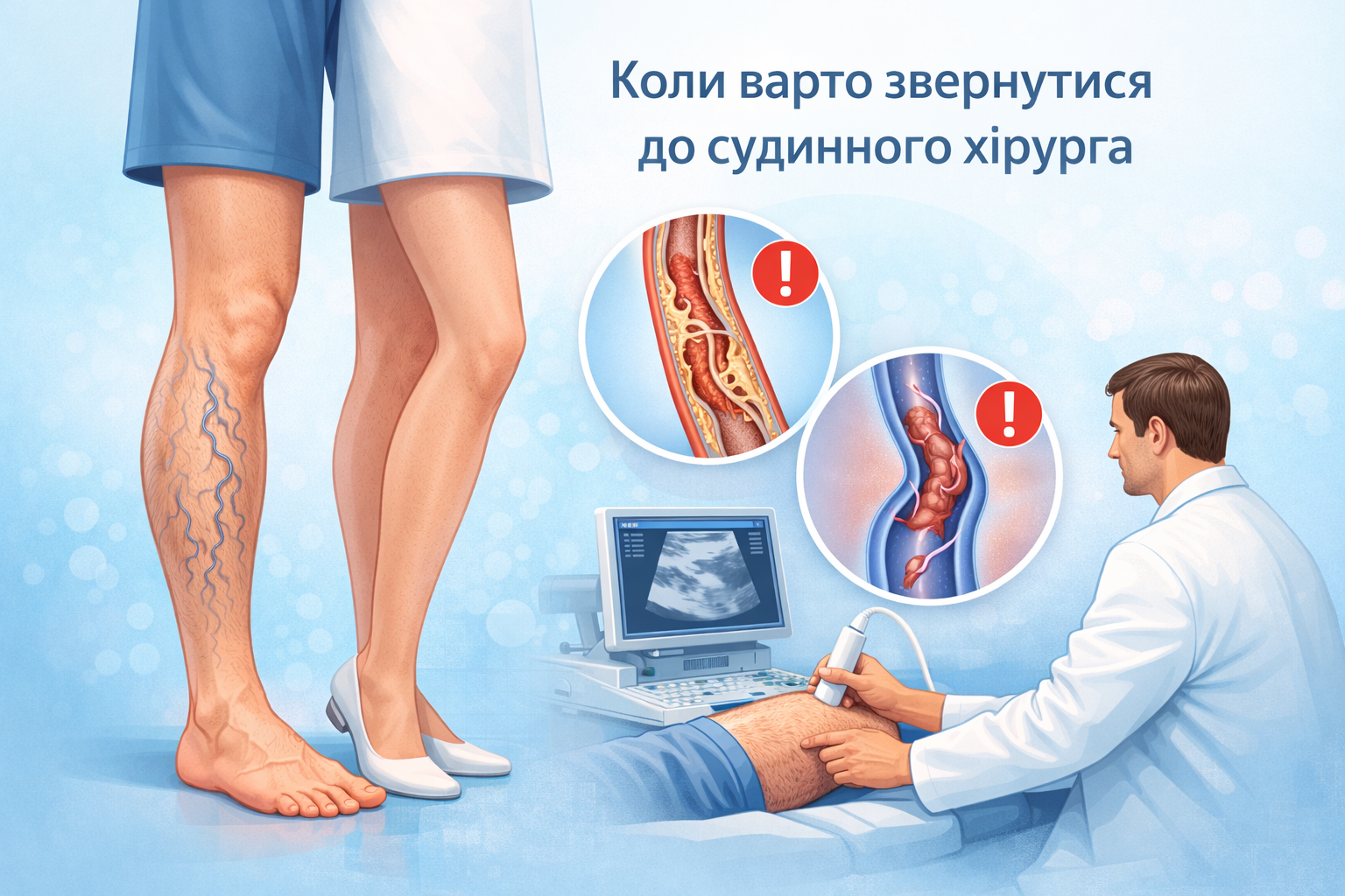 Коли варто звернутися до судинного хірурга: основні причини та симптоми